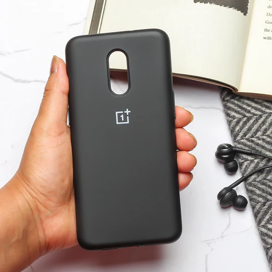 Black Silicone case for Oneplus 7 - Image 3